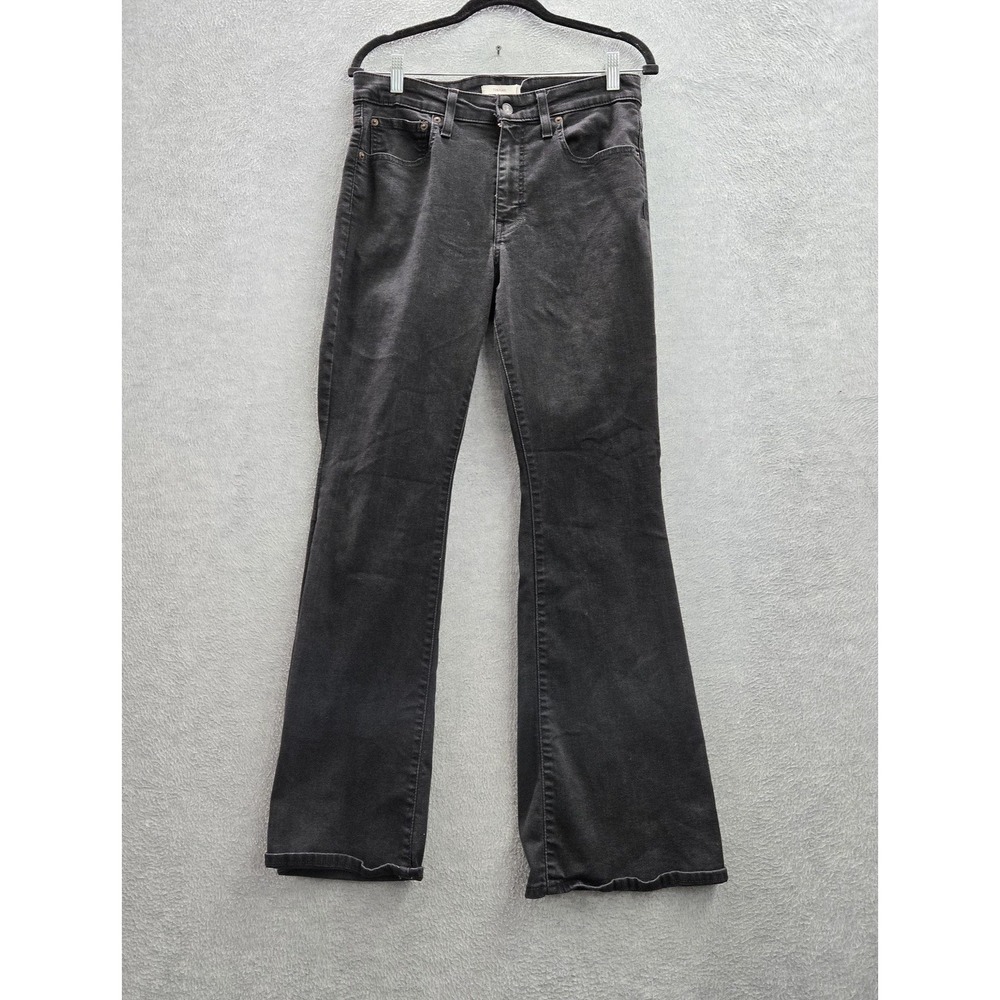 Levi's 726 Women Jeans 31X32 Black Denim Flare 31" Inseam